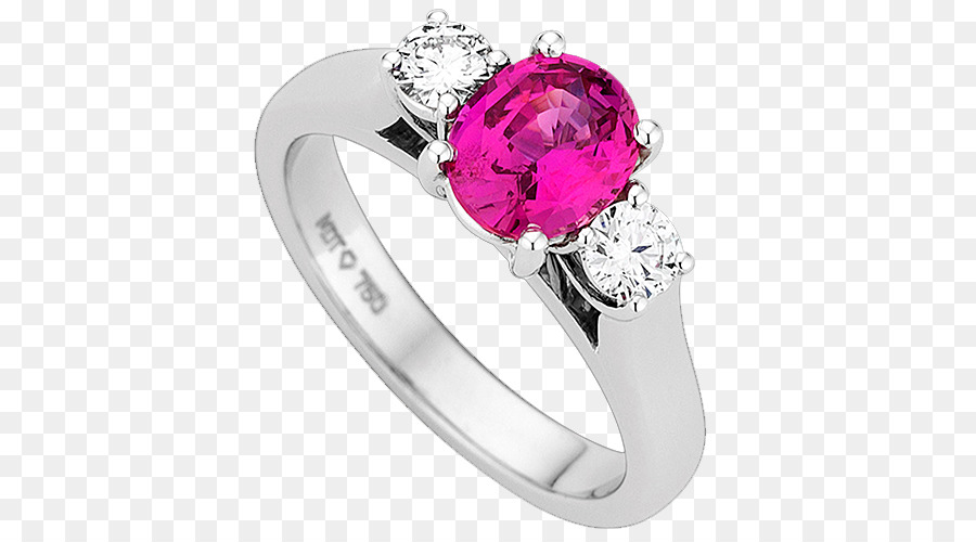 Rubino anello di Fidanzamento di Zaffiro anello di Nozze - rubino