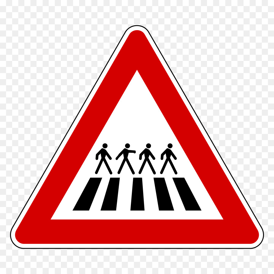 Traffico, segno, Strada Pedonale, segnale di pericolo - strada
