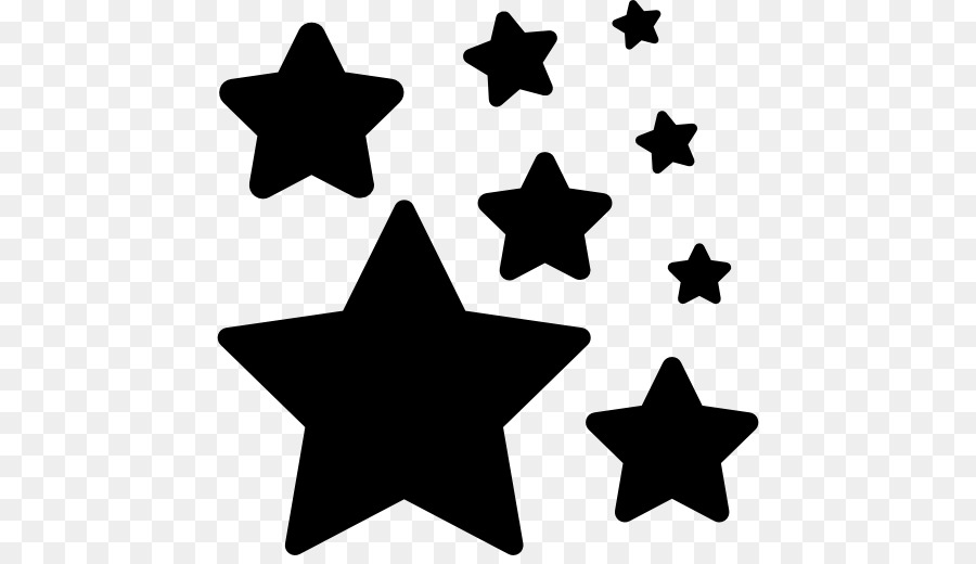 Silhouette Stern Clip art - fünf Sterne geformt