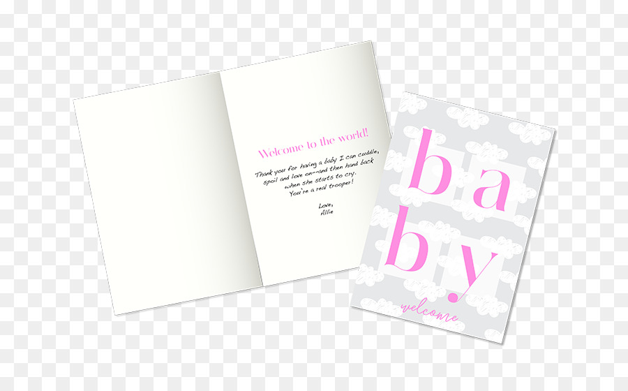 Papier Marke Pink M Schriftart - baby Dusche Karten Kollektion frame