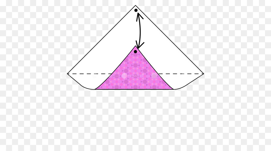 Tam Điểm Màu Hồng Chữ M - origami phong cách biên giới origami