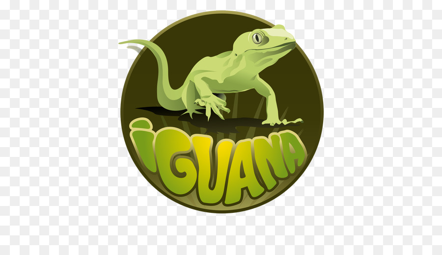 Lizard Green iguana-Logo Pet - Eidechse
