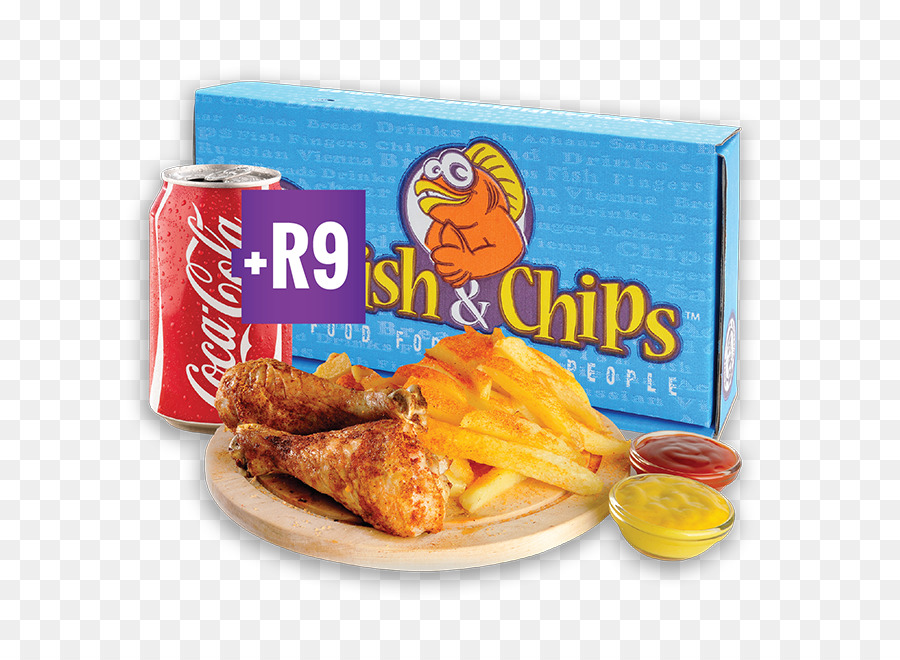 Fisch und chips mit Pommes Frites Fast food Junk food - junk food