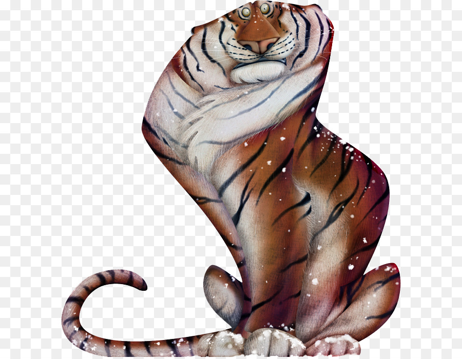 Modell Blatt-Tiger-Konzept-Kunst-Cartoon - Tiger