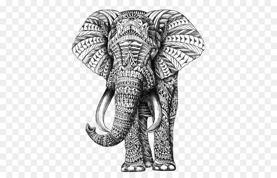 Zeichnung afrikanischer Elefant-Kunst - Elefant