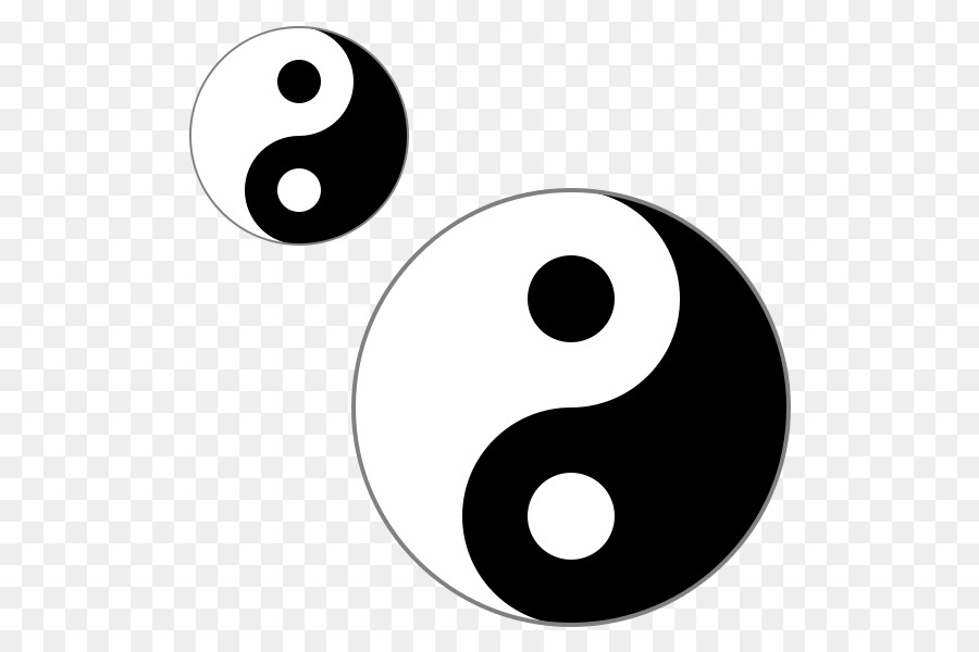 Yin und yang-Schwarz und weiß Taijitu Symbol Zeichnung - Symbol
