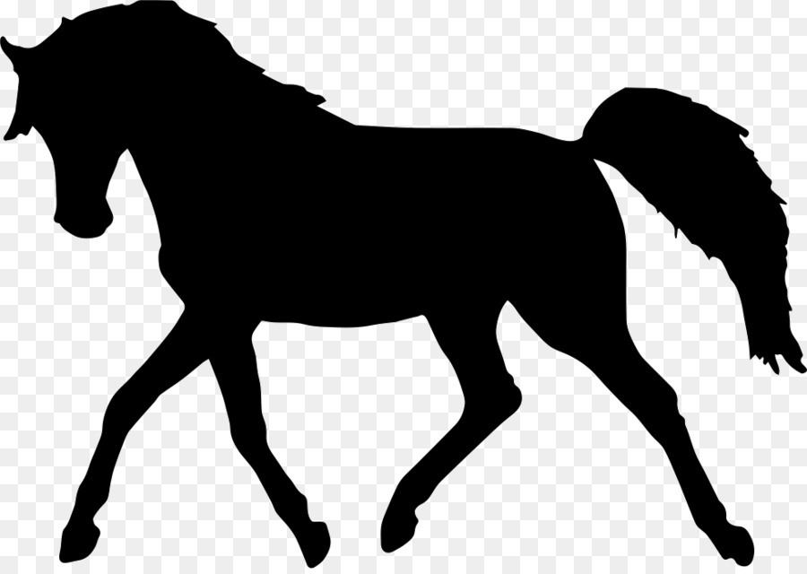 Stehenden Pferd Silhouette Clip art - Pferd