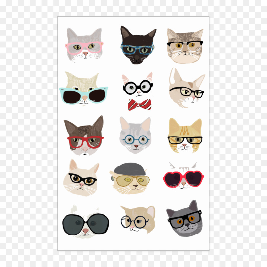 Katze, Hund, Brille - Katze