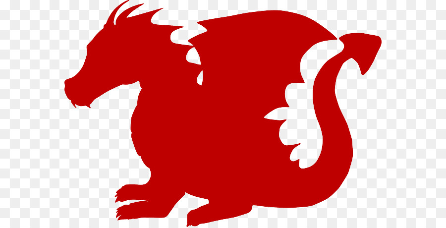 Dragon Silhouette Clip Art - drago