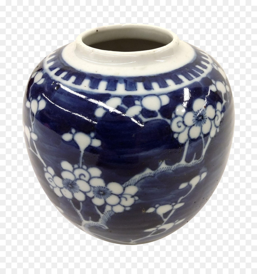Kobalt Blaue Keramik Vase Blaue und weiße Porzellan Keramik - Vase