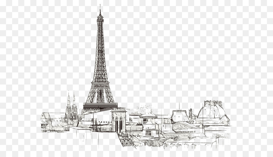 Eiffelturm, Zeichnung, Skizze - Eiffelturm