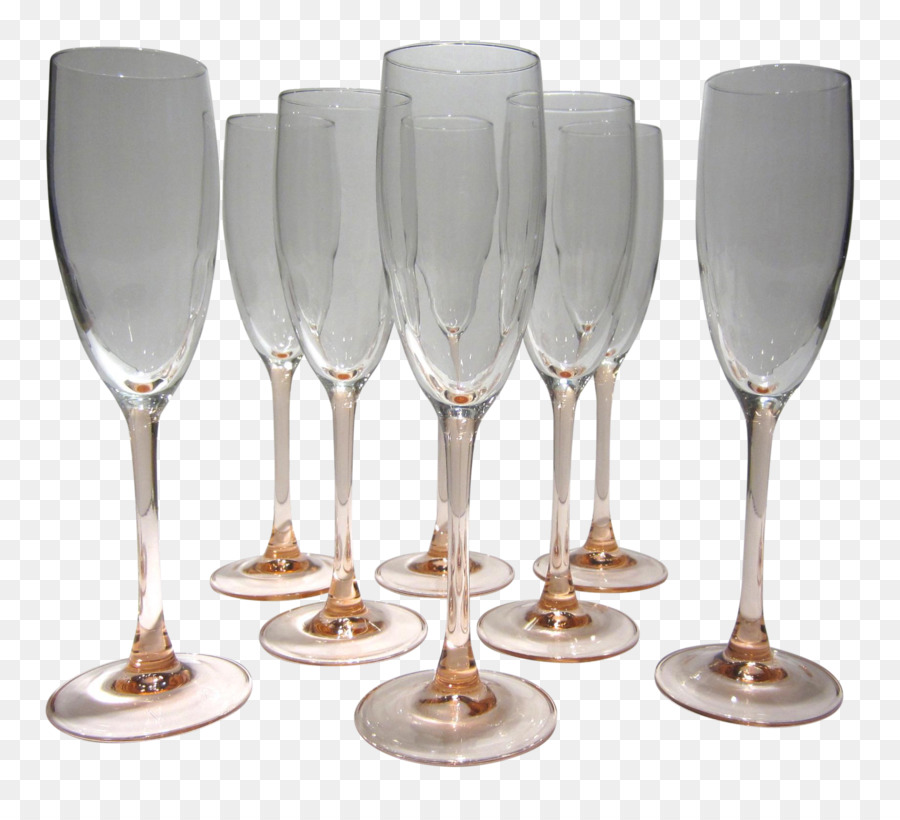 Bicchiere di vino con un bicchiere di Champagne in vetro Veneziano - Champagne