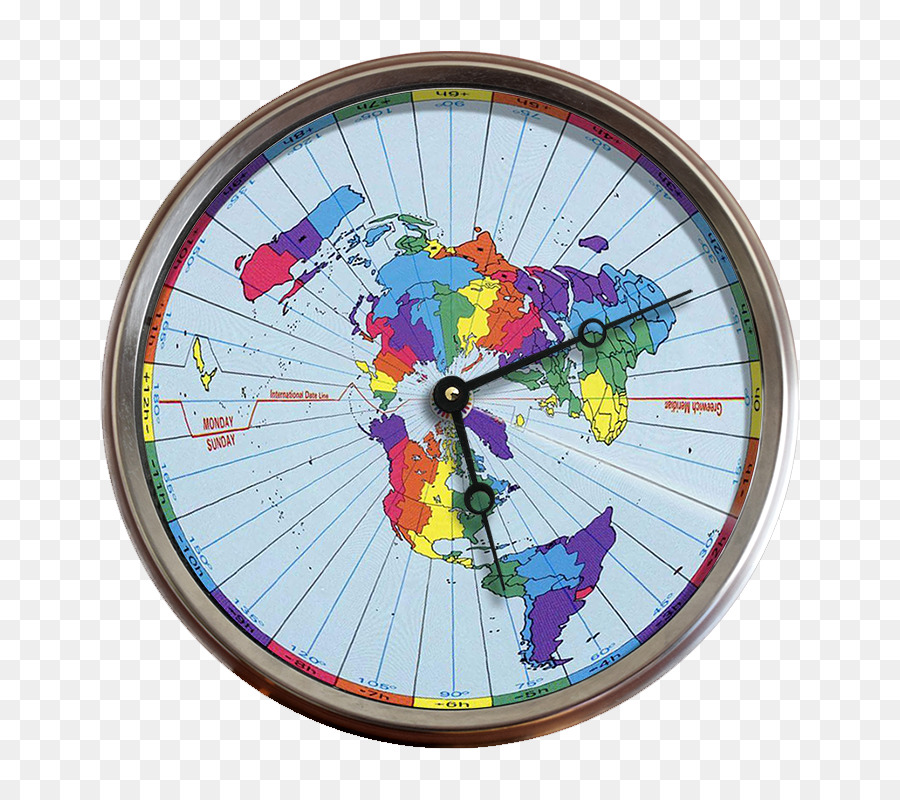 Flat-Earth-World clock-Time zone - Erde