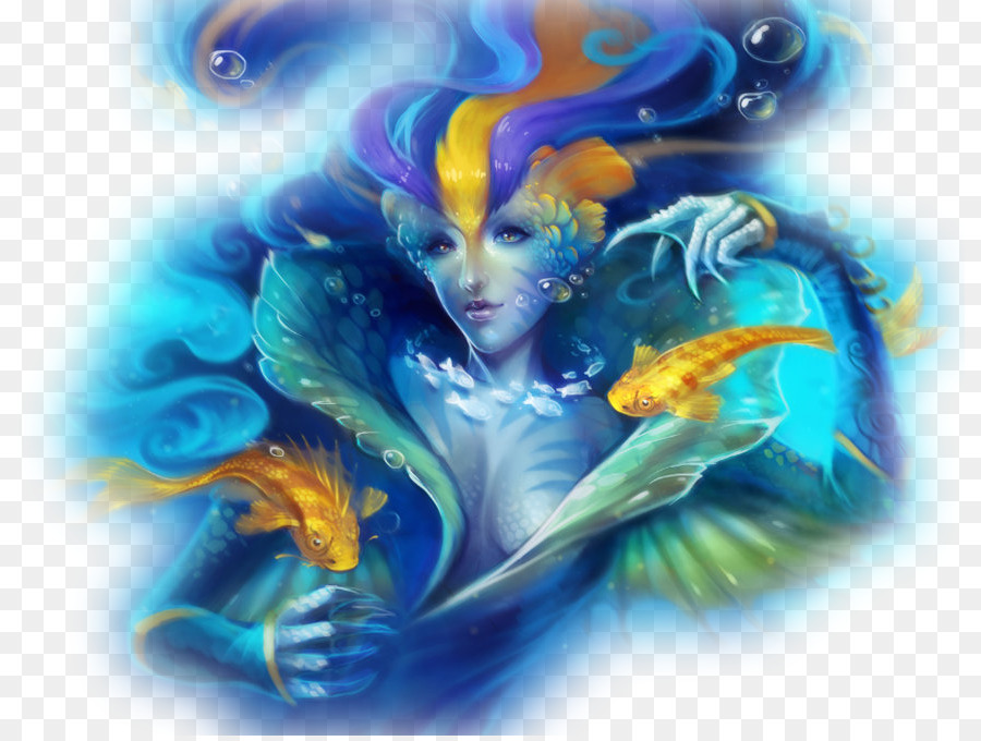 Meerjungfrau Legendäre Kreatur-Sirene Fantastische Kunst, Fantasy - Meerjungfrau