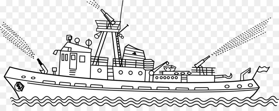 Schiff der Linie Fireboat Frachtschiff - Boot