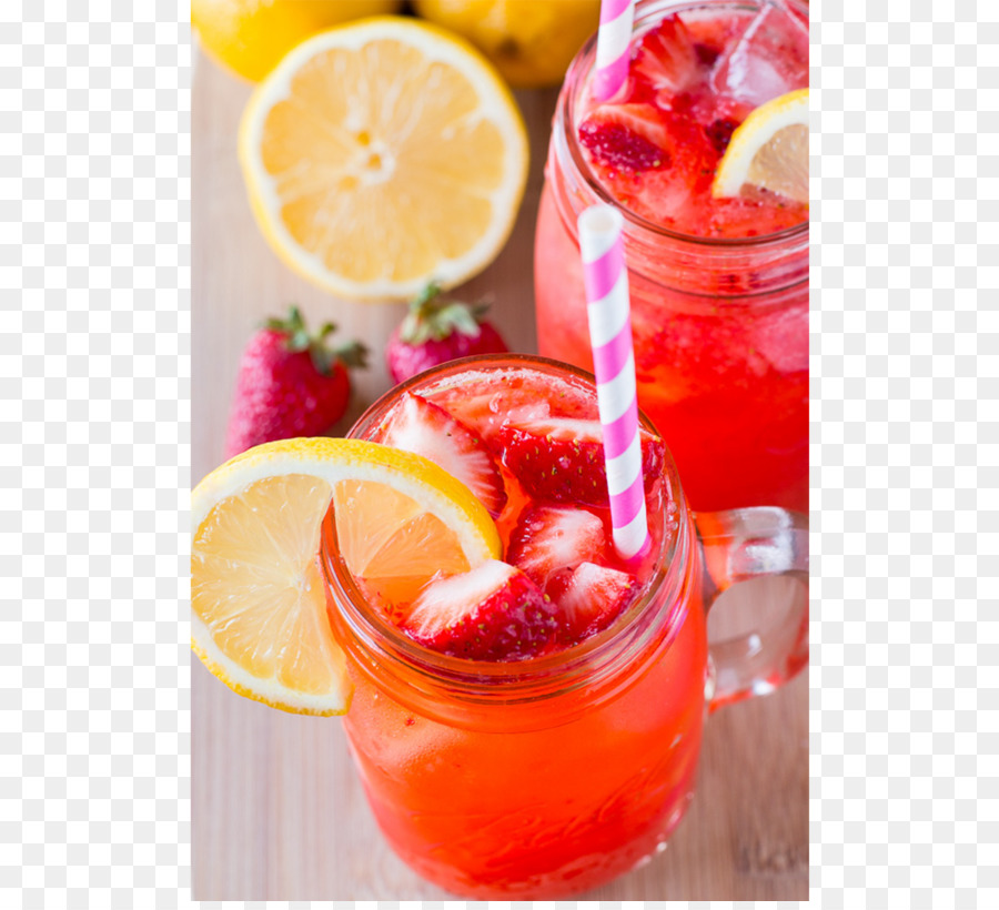 Limonata, Succo Di Frutta Frullato Per La Granita Di Fragole - limonata