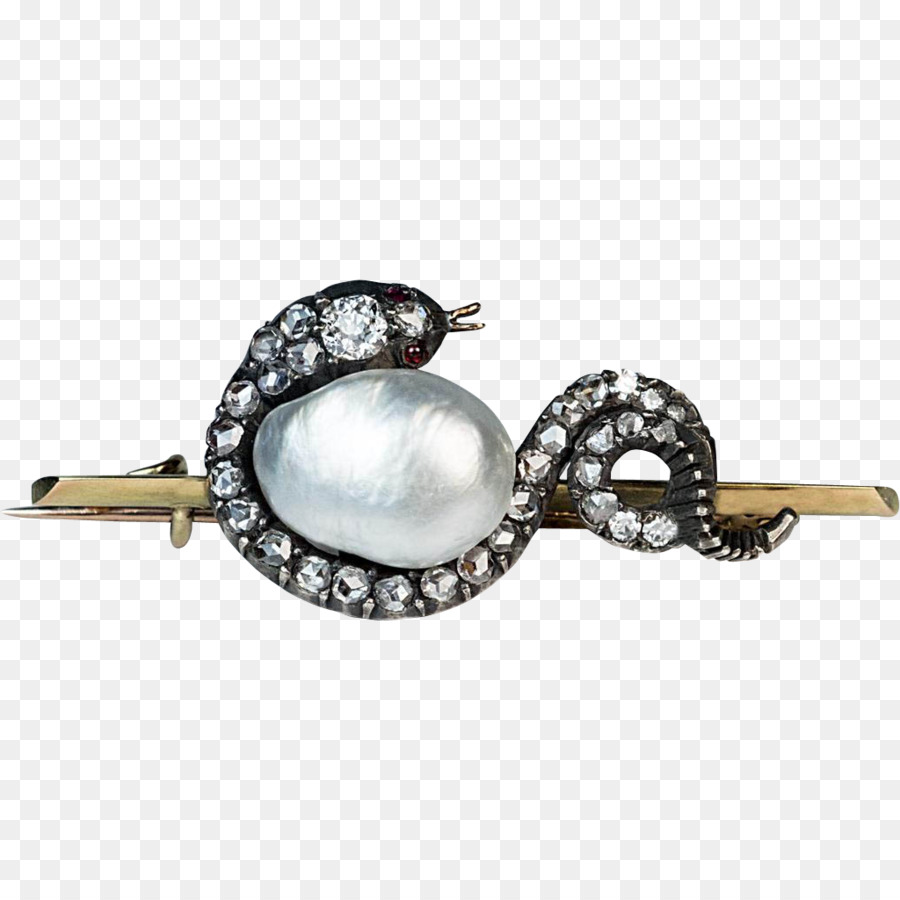 Brosche-Ohrring-barocke Perle Pin - Pin