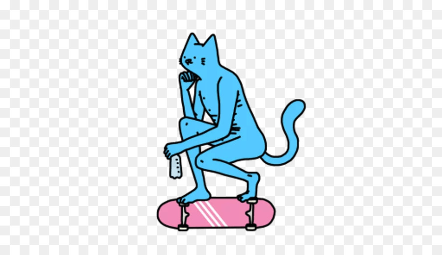 Aufkleber Skateboard Katze Clip art - andere