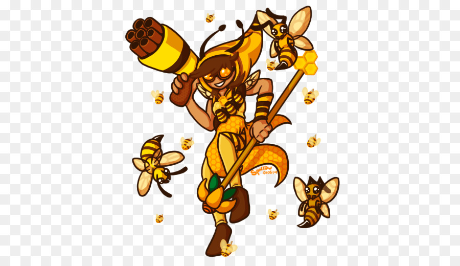 Larva Cartoon png is about is about Honey Bee, Bee, Terraria, Queen Bee, Be...