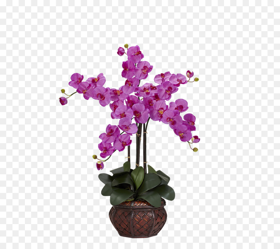 Falena orchidee Artificiale con Vaso di fiori - vaso