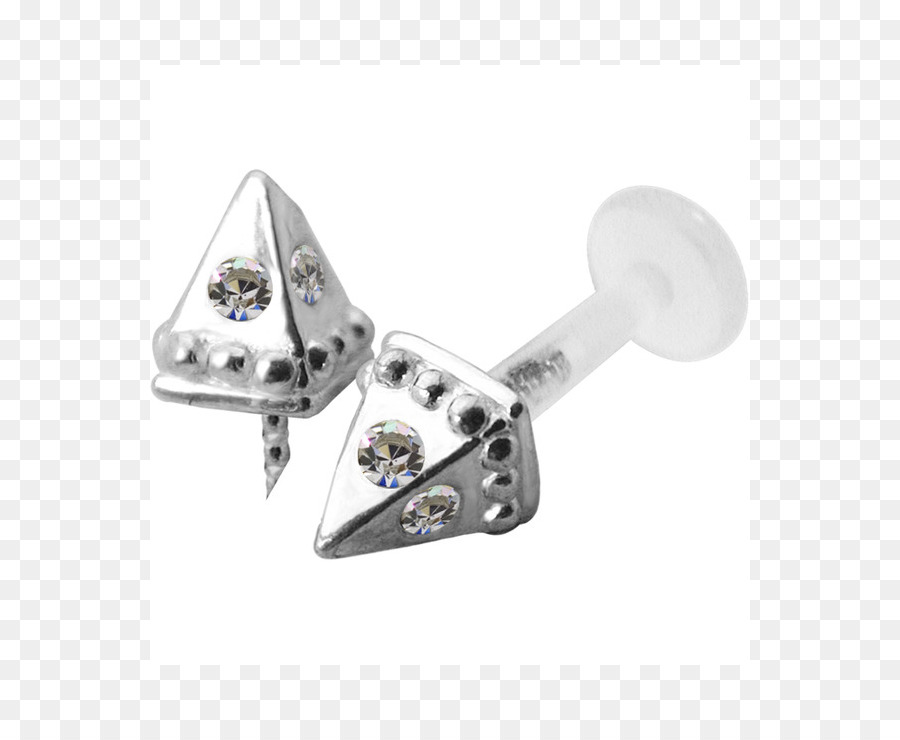 Ohrring Labret Lippe piercing piercing Körper Schmuck - Diamant