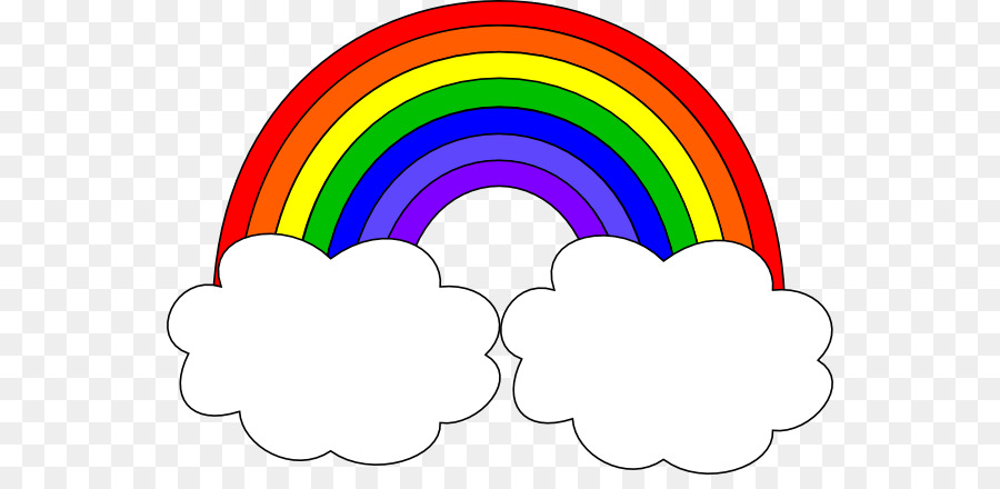 Rainbow Cloud Clip Art - Regenbogen