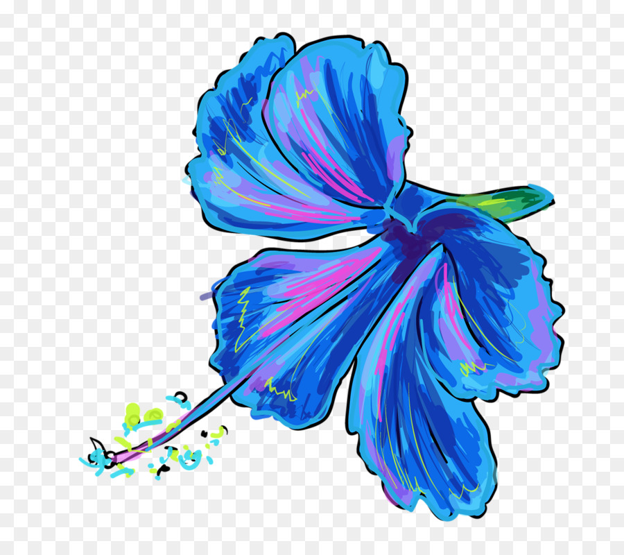 Colore Blu, Clip art - fiore