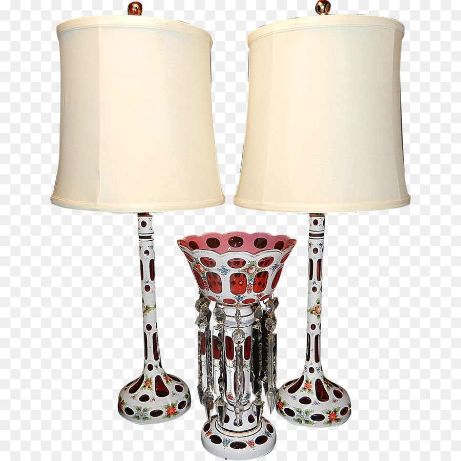 Lampe Cranberry-Glas, Elektrisches Licht Kronleuchter - Lampe