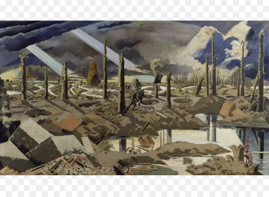 Schlacht der Menin Straße Ridge Ersten Weltkrieg Krieg Künstler Malerei - Malerei