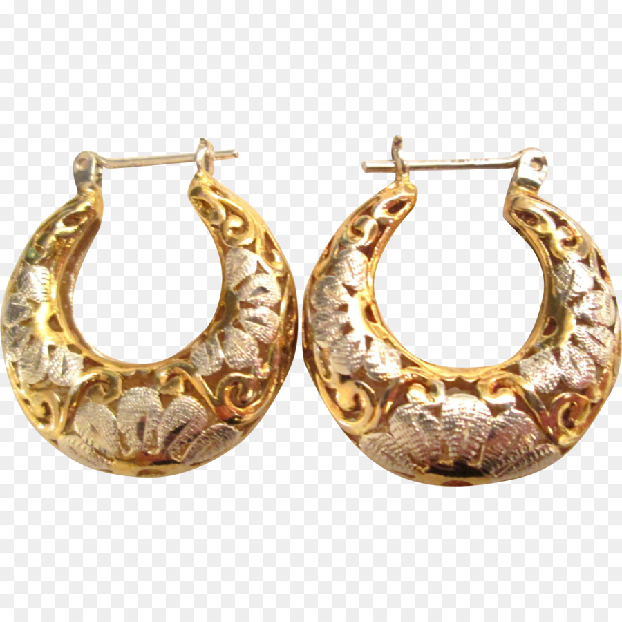Ohrring mit Filigranen Gold-Schmuck-Sterling silver - Gold