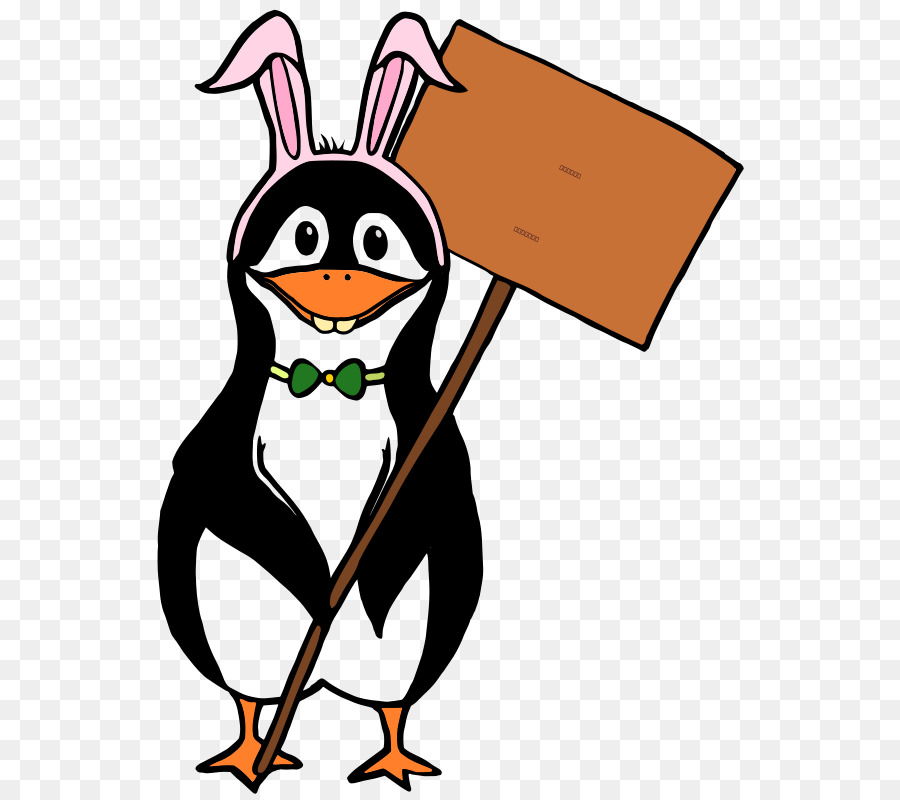 Easter Bunny chim cánh Cụt con Thỏ Clip nghệ thuật - Chim cánh cụt