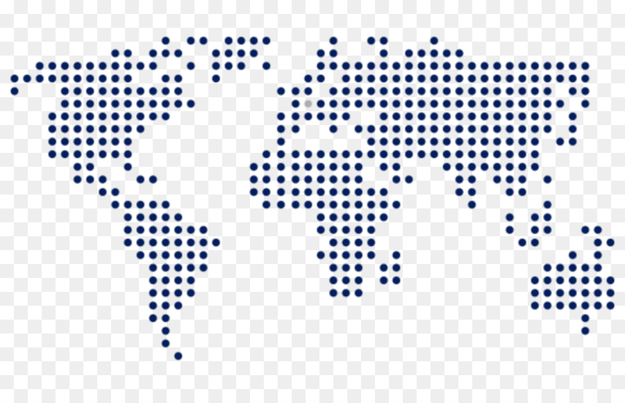 Mappa del mondo Dot mappa di distribuzione Vettoriale Mappa - mappa del mondo