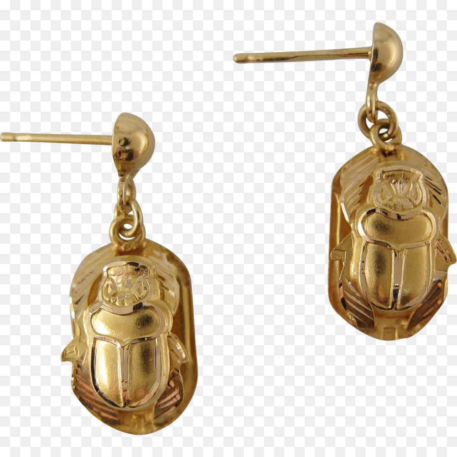 Bông Tai Vàng Bọ Hung Đồ Trang Sức Biểu Tượng Phong Cách - vàng