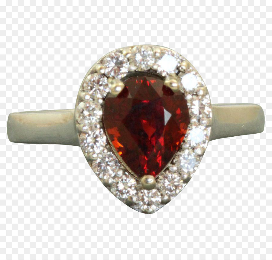 Rubin Ring Diamant-Körper-Schmuck Granat - Rubin