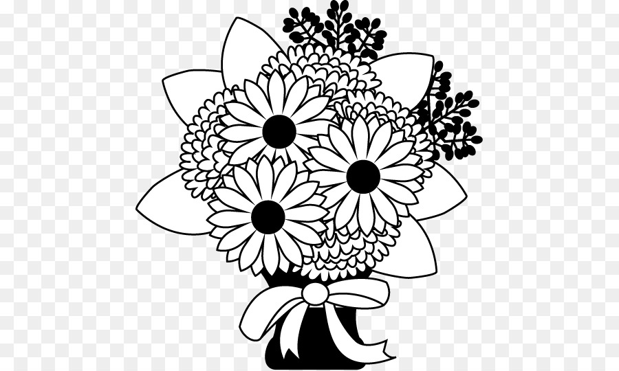 Black And White Flower png is about is about Floral Design, Flower, Flo...