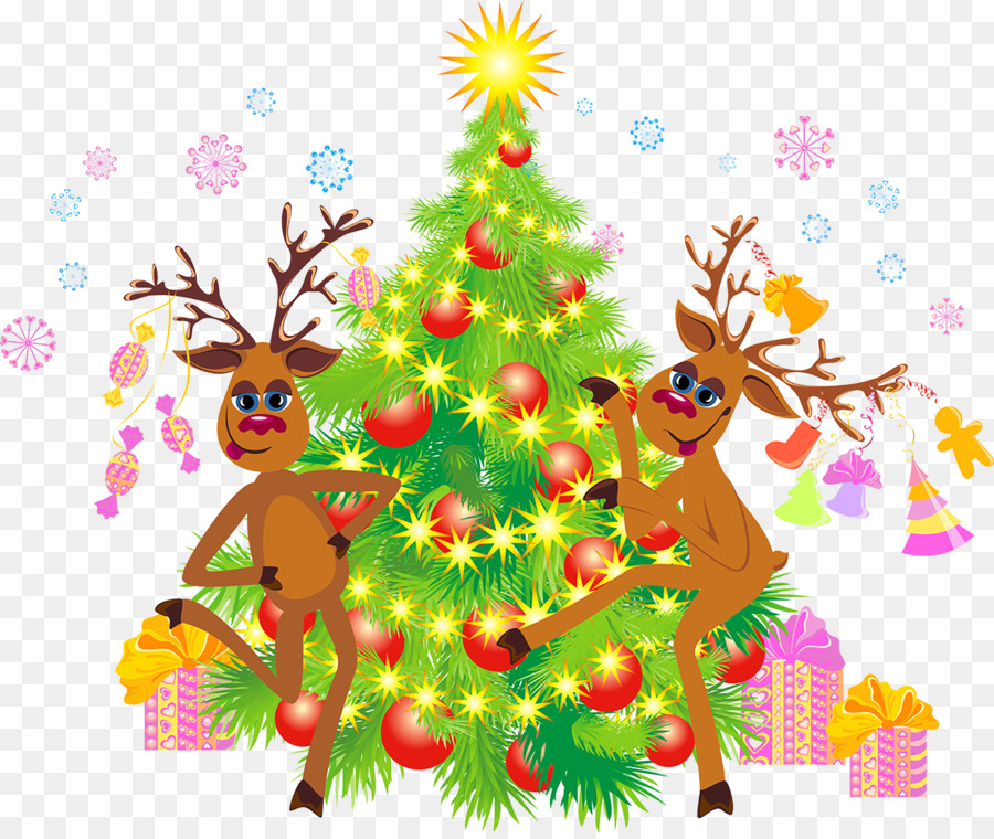 Weihnachten Baum Rentier, Santa Claus, Christmas ornament - Rentier