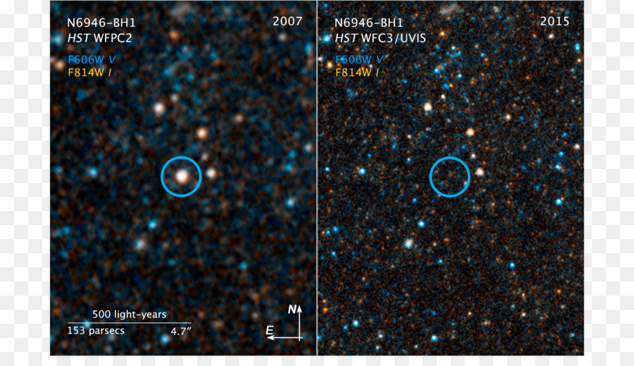N6946-BH1 buco Nero Telescopio Spaziale Hubble Luce Supernova - buco nero
