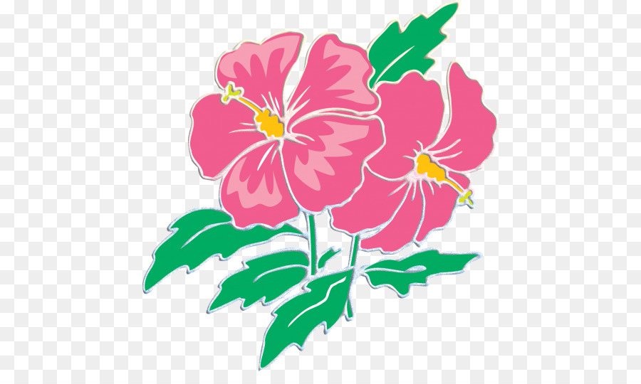 Pink Flower Cartoon png is about is about Hibiscus, Floral Design, Flora, C...