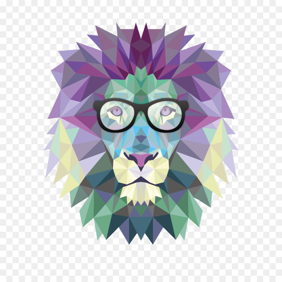 Lionhead coniglio Dipinto T-shirt Tela - testa di leone