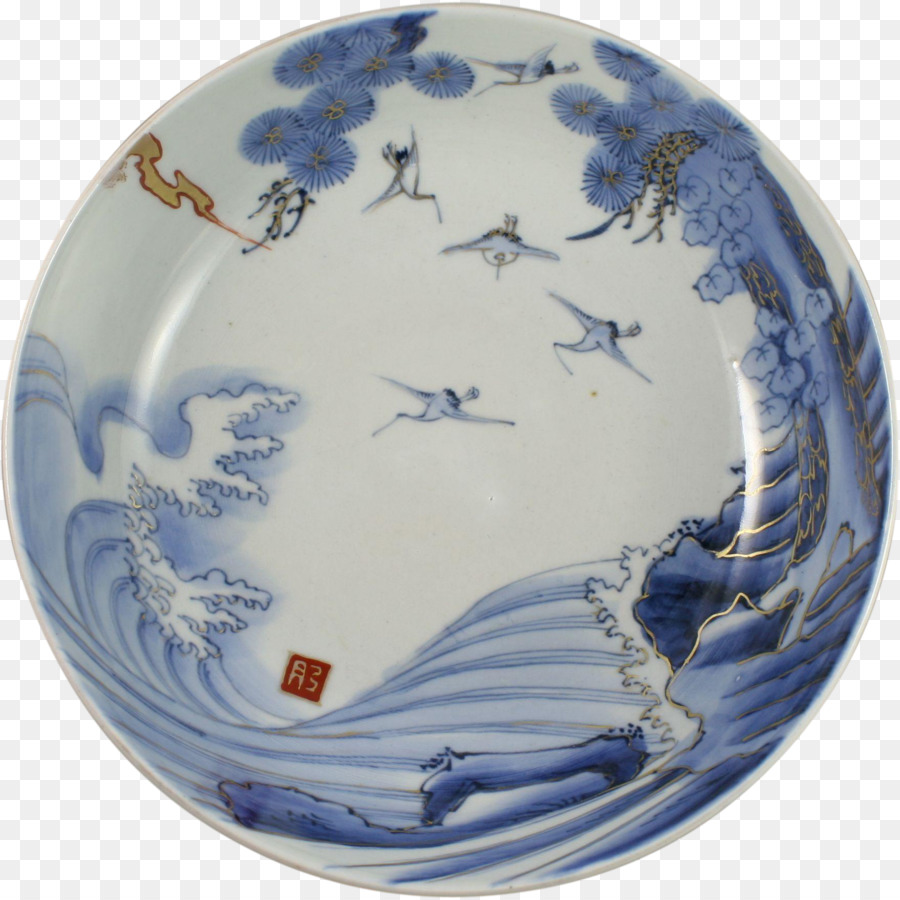 Piastra di Imari ware, bianco e Blu, ceramica Ceramica, Porcellana - porcellana