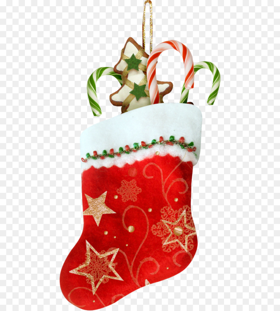 Canna di caramella Calze di Natale ornamento di Natale Babbo Natale - babbo natale