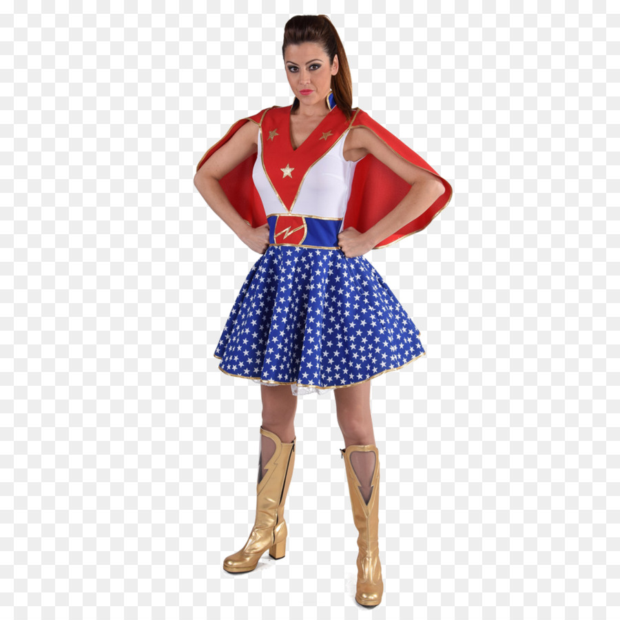 Kostüm Superhelden Umhang Uniform Kleid - Kleid