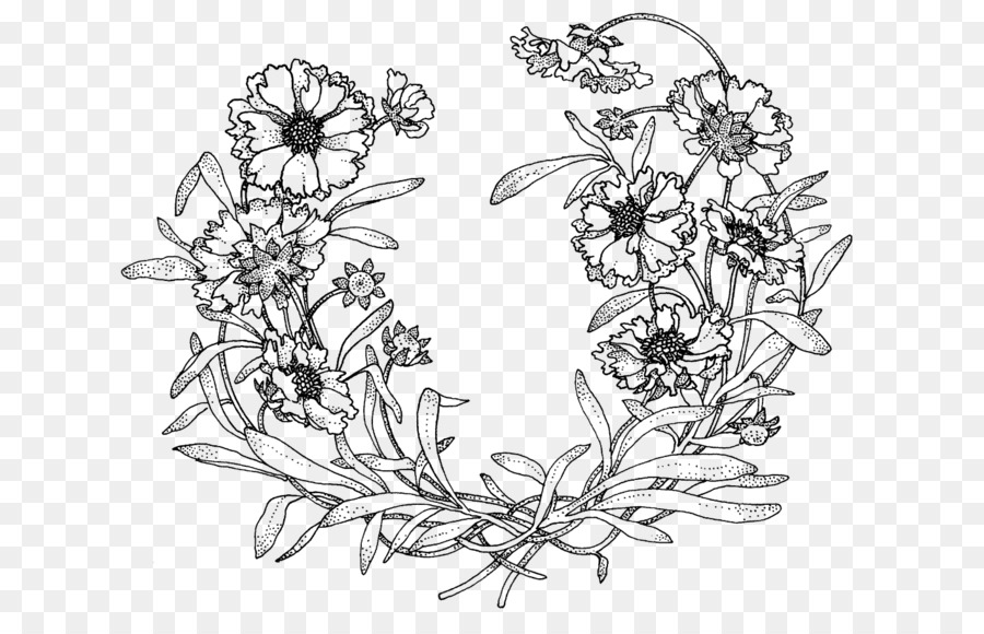 Zeichnung Treasury of Flower Designs for Artists, Embroiderers and Craftsmen - Blume
