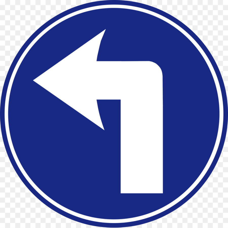 Traffico segno Girare sul Simbolo rosso di Svolta a Sinistra in Anticipo - simbolo