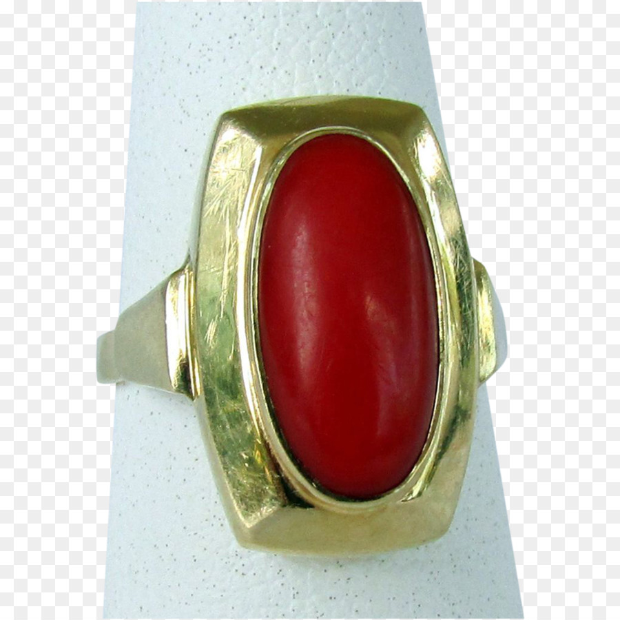 Ring Größe Edelstein Rot Koralle Gold - Ring