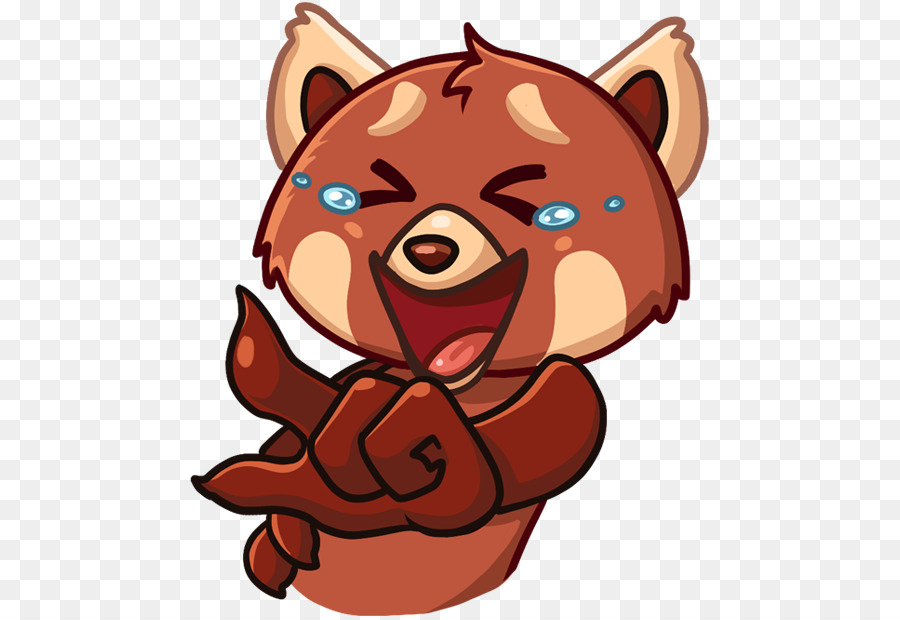 Adesivo Telegramma Orso panda Rosso panda Gigante - altri