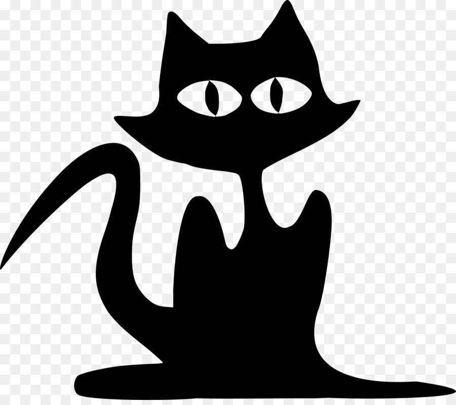 Racchette da neve cat Silhouette Clip art - gatto nero