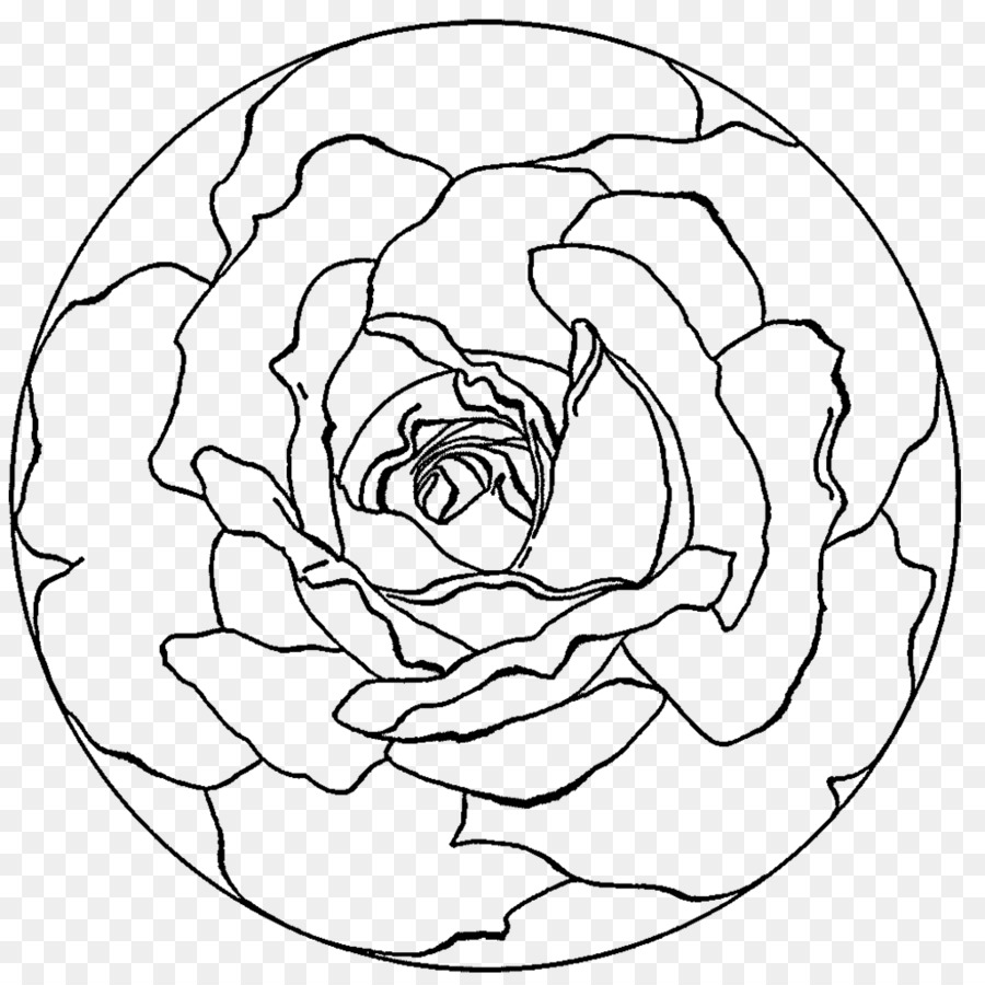 Malbuch Mandala Rose Meditation - Rose
