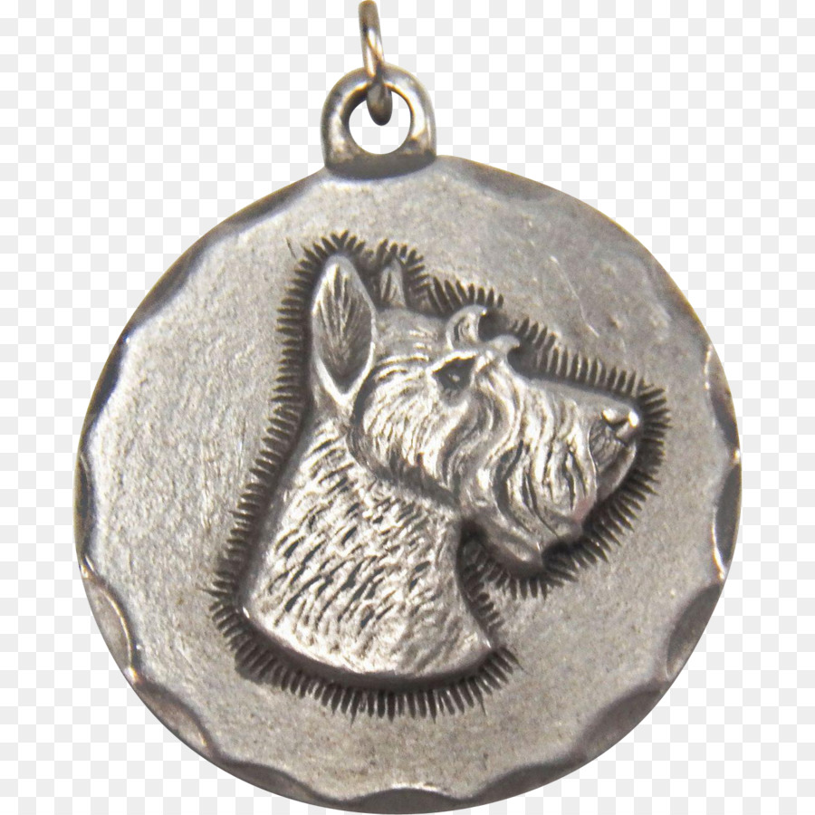Medaillon-Medaille Silber - Schnauzer