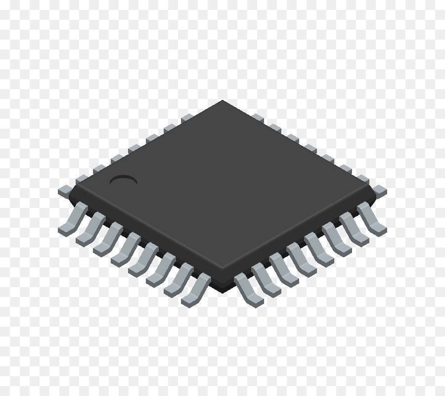 Microcontrollore Quad Flat Package circuito Stampato Impronta di Circuiti Integrati & Chips - altri